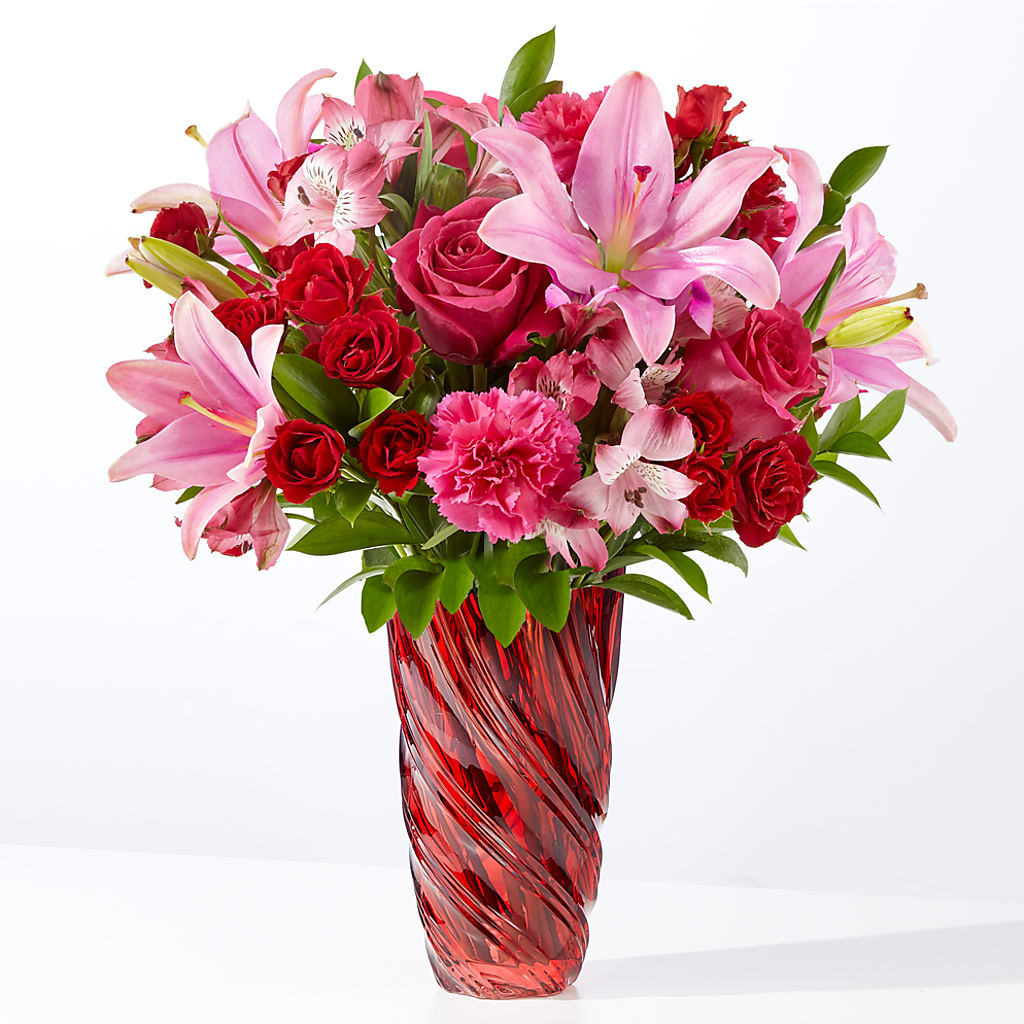In Love Bouquet with Luxe Swirl Vase – ROWLEE'S BUDS, Los Osos CA