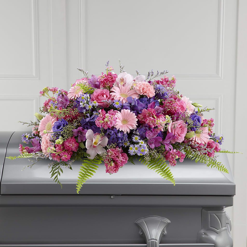 Glorious Garden Casket Spray – ROWLEE'S BUDS, Los Osos CA