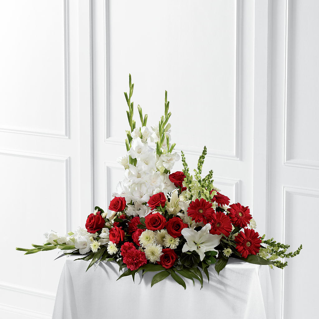 Crimson & White Arrangement – ROWLEE'S BUDS, Los Osos CA