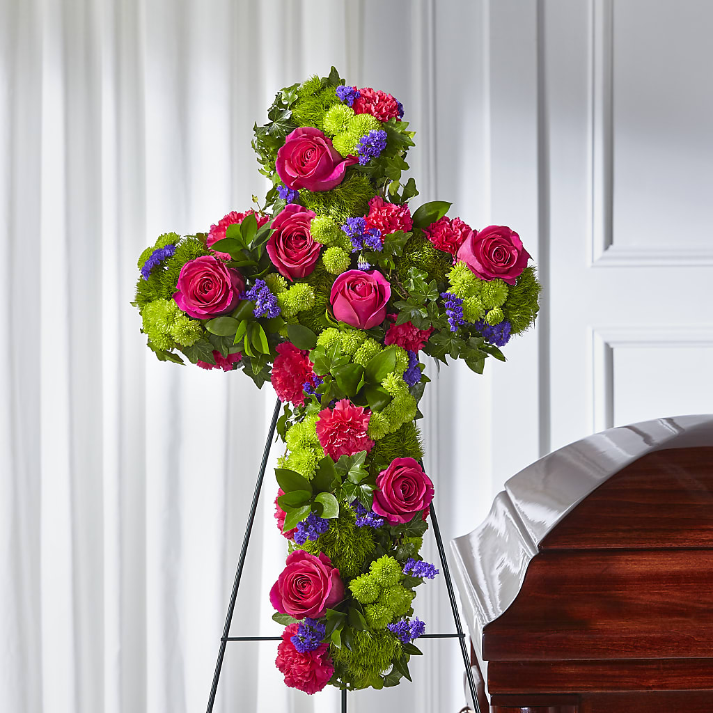 Tribute Rose Floral Cross – ROWLEE'S BUDS, Los Osos CA