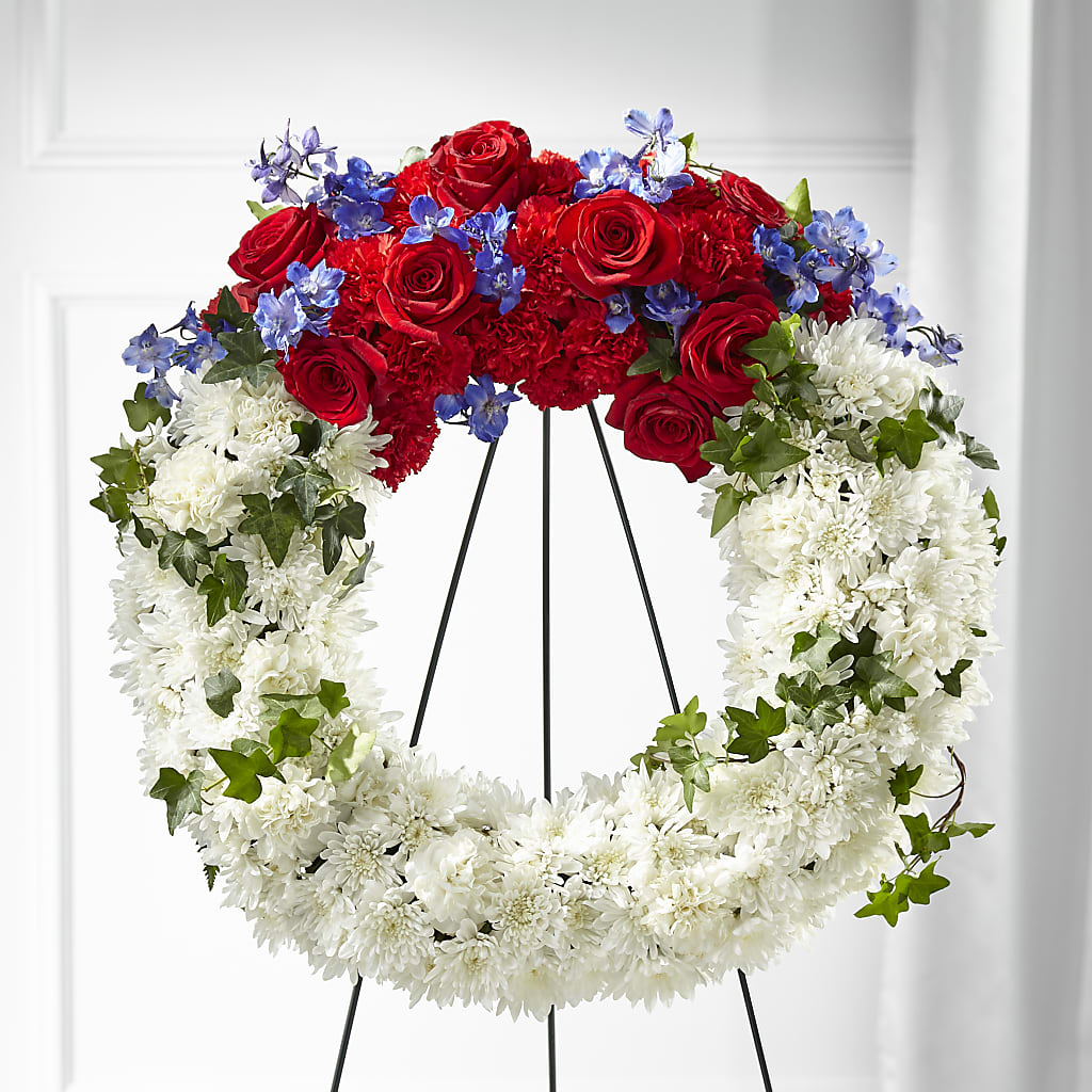 Patriotic Passion Wreath – ROWLEE'S BUDS, Los Osos CA