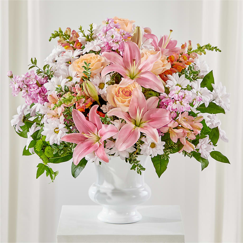 Heartfelt Gesture Urn Arrangement – ROWLEE'S BUDS, Los Osos CA