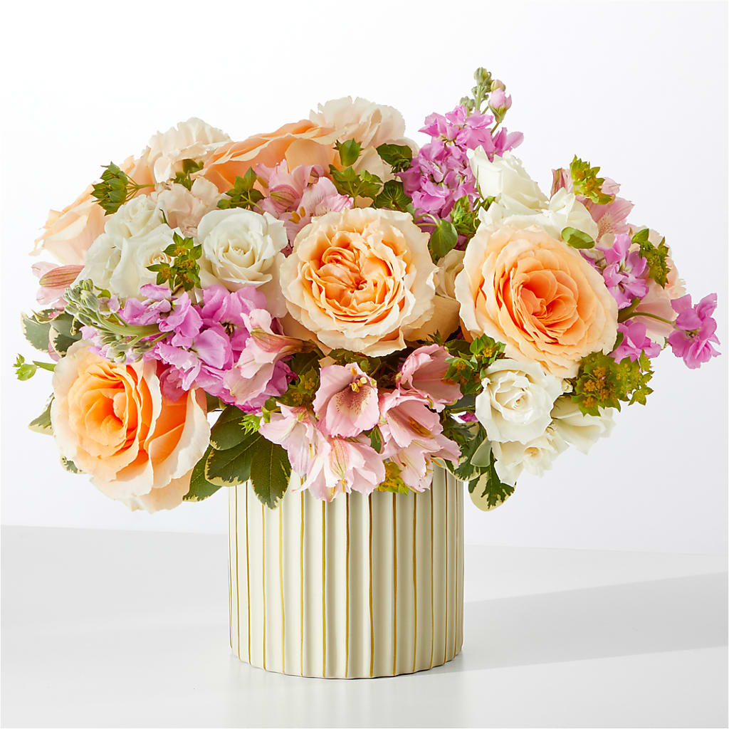 Paradise Bouquet with Ivory Vase – ROWLEE'S BUDS, Los Osos CA