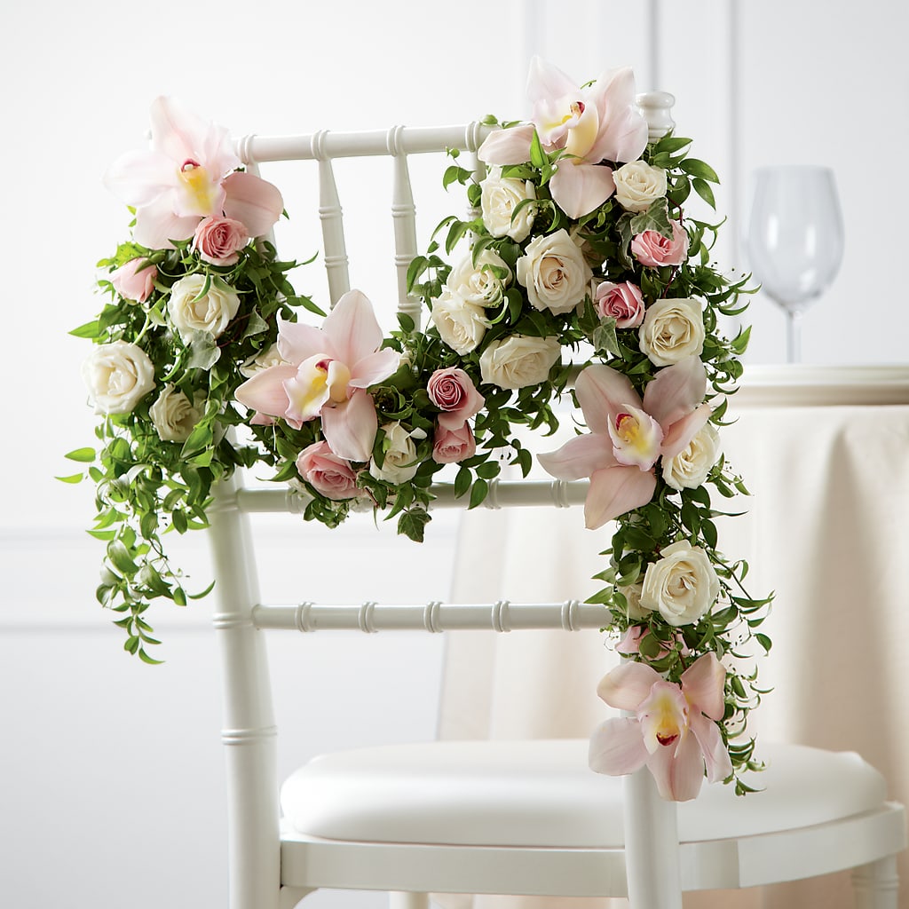 Orchid Rose Chair Décor – ROWLEE'S BUDS, Los Osos CA