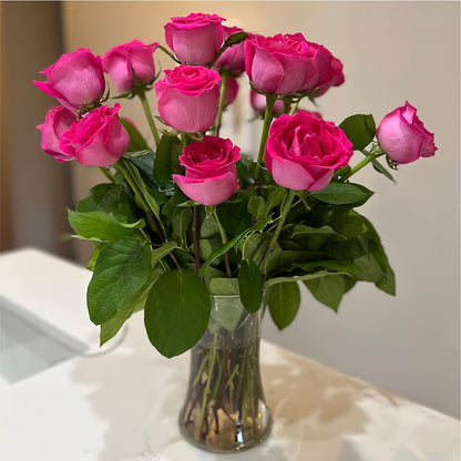 Long Stem Pink Rose Bouquet – ROWLEE'S BUDS, Los Osos CA