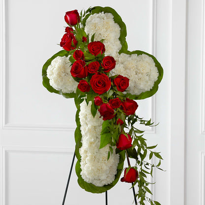 Floral Cross Easel – ROWLEE'S BUDS, Los Osos CA