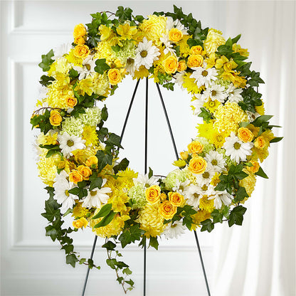 Golden Remembrance Wreath – ROWLEE'S BUDS, Los Osos CA