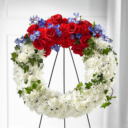 Patriotic Passion Wreath – ROWLEE'S BUDS, Los Osos CA