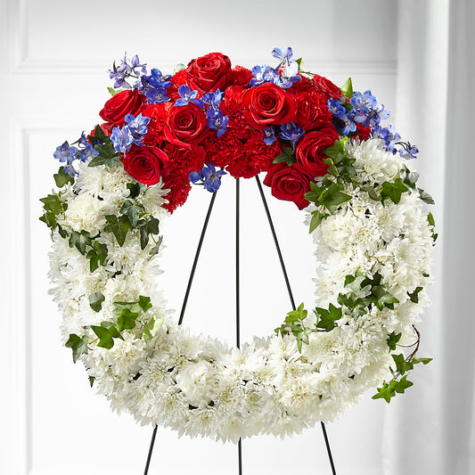 Patriotic Passion Wreath – ROWLEE'S BUDS, Los Osos CA