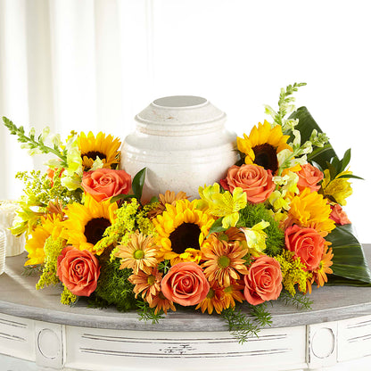 Faithful Sunflower Cremation Adornment – ROWLEE'S BUDS, Los Osos CA