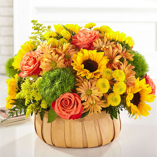 Harvest Sunflower Basket – ROWLEE'S BUDS, Los Osos CA