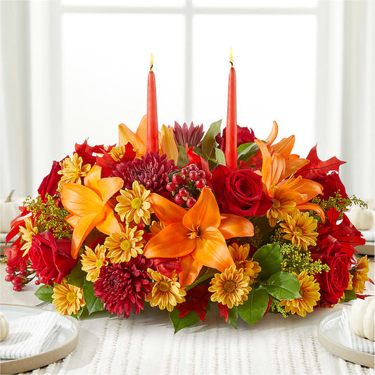 Autumn's Embrace Centerpiece – ROWLEE'S BUDS, Los Osos CA